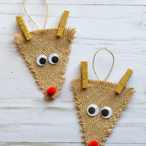 Image for Burlap Reindeer Ornaments