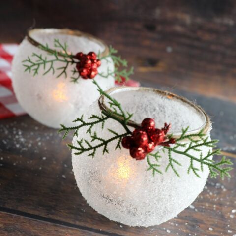 Image for Snowy Frosted Candle Holders