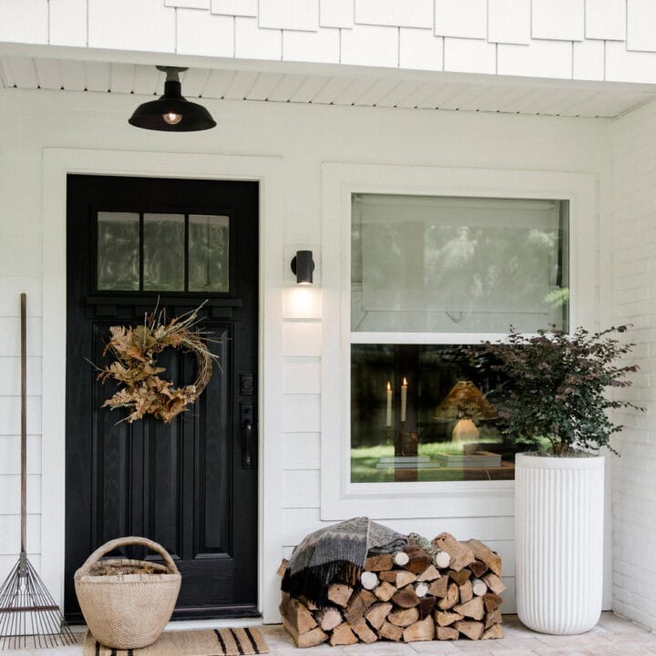 Image for Neutral Wreath & Stacked Firewood