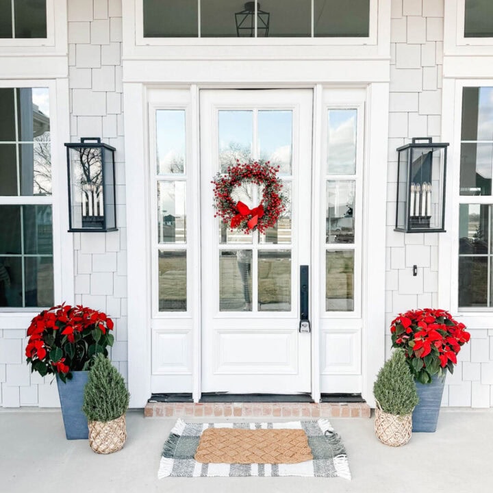 Image for Berry-Filled Wreath + Poinsettias
