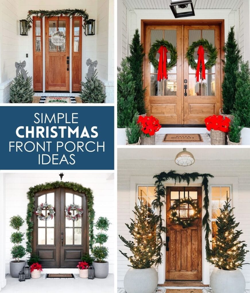 Simple Christmas Front Porch Ideas | A Blissful Nest