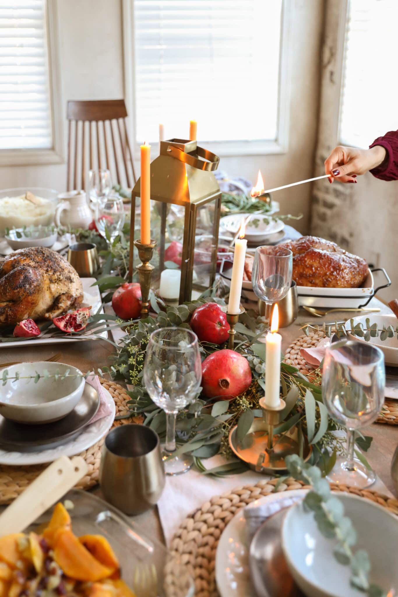 Thanksgiving Buffet Table Decorating Ideas | A Blissful Nest