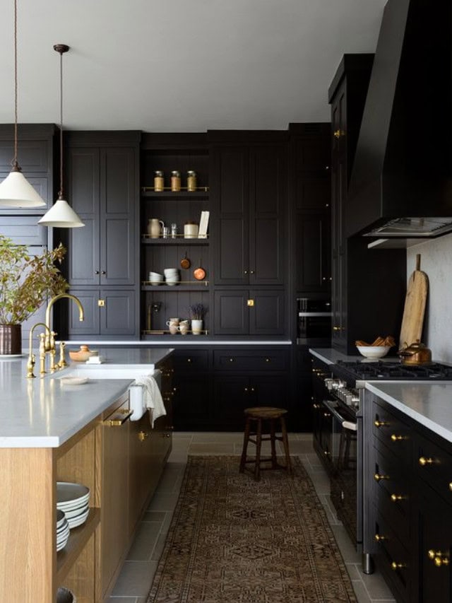 Black Kitchen Cabinet Colors-Webstories- Cover