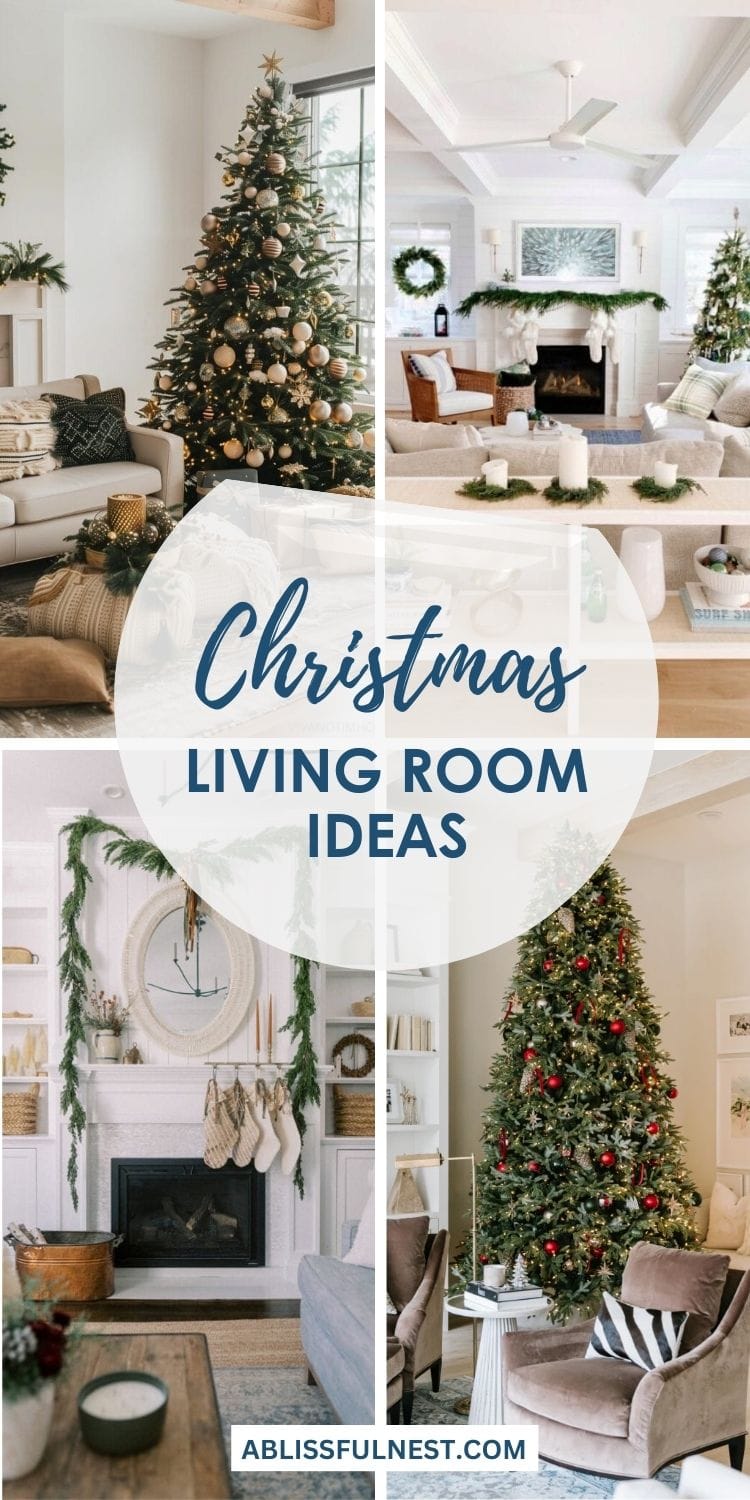 Christmas Living Room Ideas | A Blissful Nest