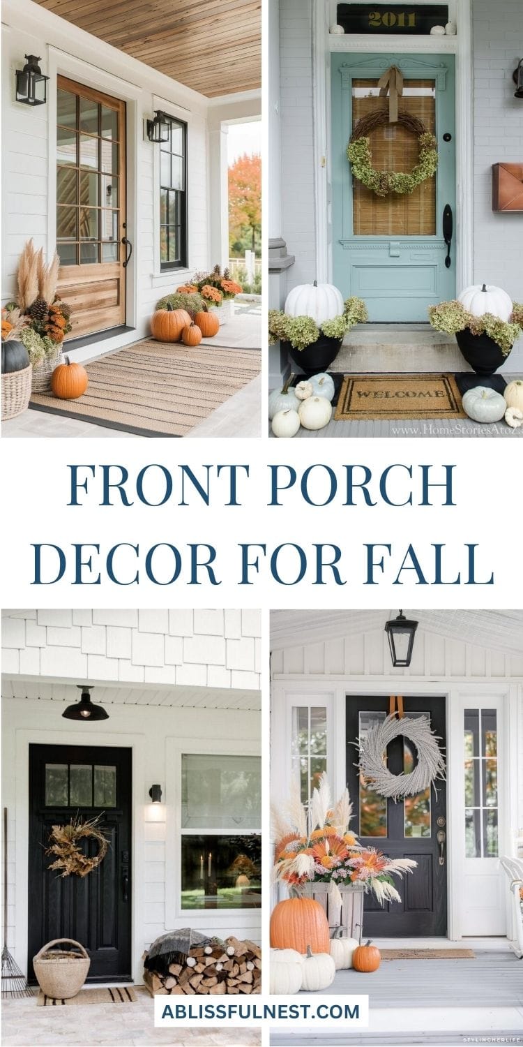 Front Porch Decor For Fall | A Blissful Nest