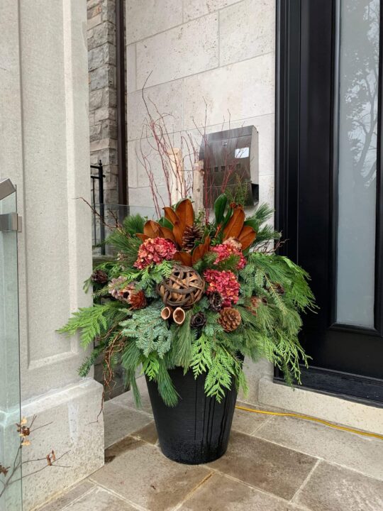 Winter Outdoor Artificial Flowers | A Blissful Nest