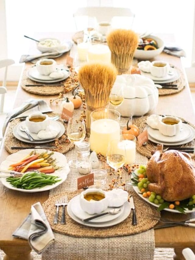 Thanksgiving Buffet Table Decorating Ideas-Webstories- Cover