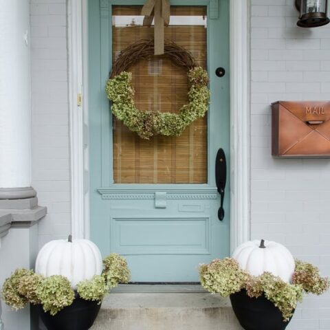 Image for White Pumpkins & Dried Hydrangea 