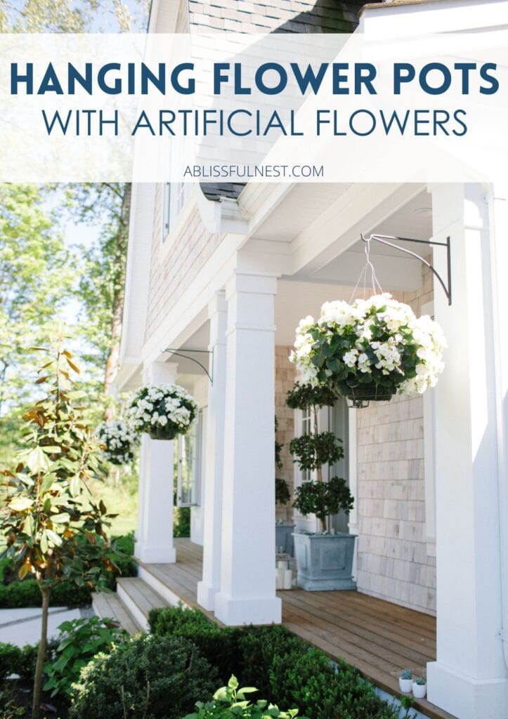 Hanging Flower Pots With Artificial Flowers - A Blissful Nest