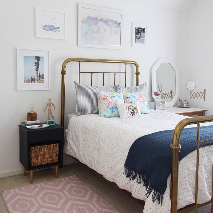 Image for Gold Bed Frame & Gallery Wall 