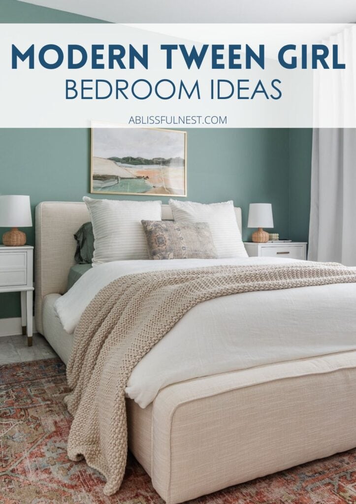 Modern Tween Girl Bedroom Ideas | A Blissful Nest