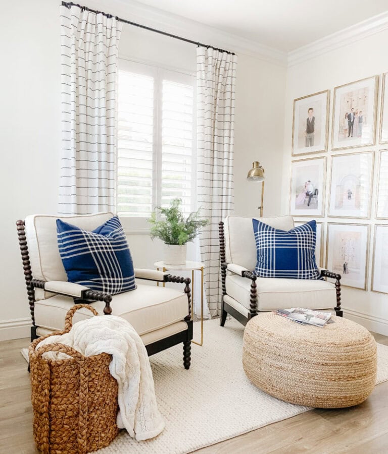 Navy Blue and Beige Living Room Ideas | A Blissful Nest