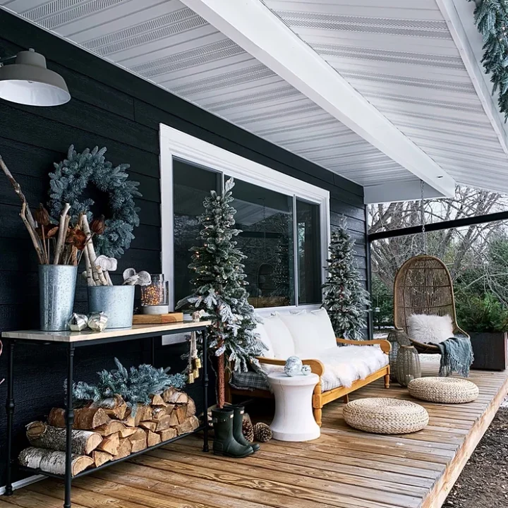 Image for Frosted Mini Trees With Cozy Seating