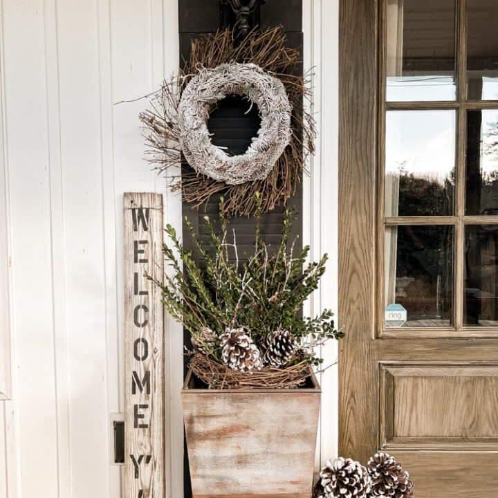 Image for Frosted Wreath & Welcoming Sign
