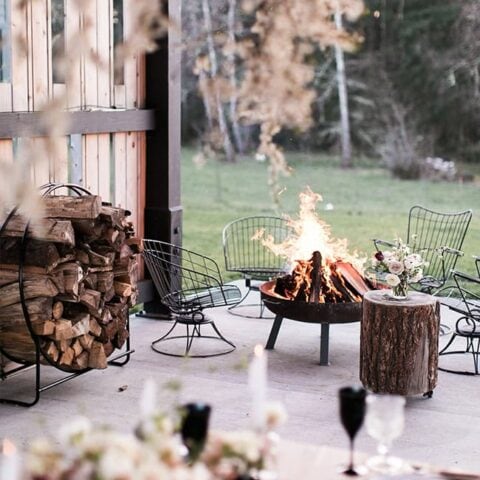 Image for Outdoor Fire Pit & Stack Of Firewood
