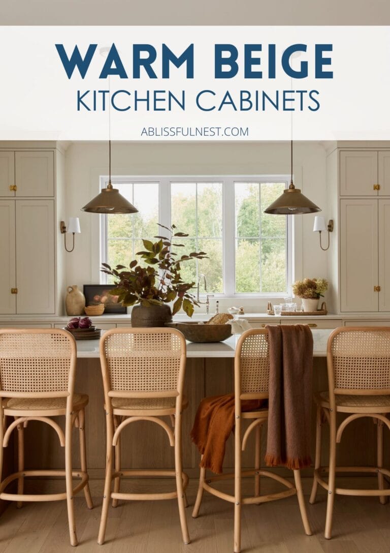 Warm Beige Kitchen Cabinets | A Blissful Nest