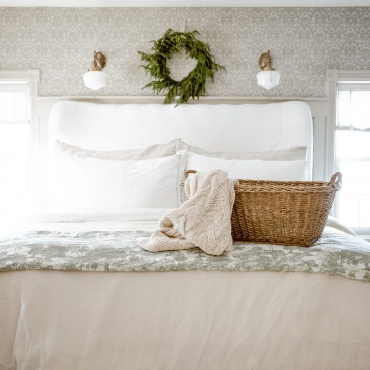 Image for Simple Layered Bedding + Rustic Basket
