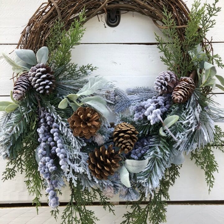 Image for Frosted Greenery & Pinecones