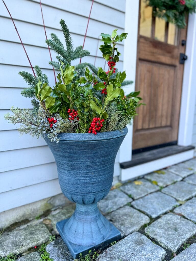 Winter Outdoor Artificial Flowers | A Blissful Nest