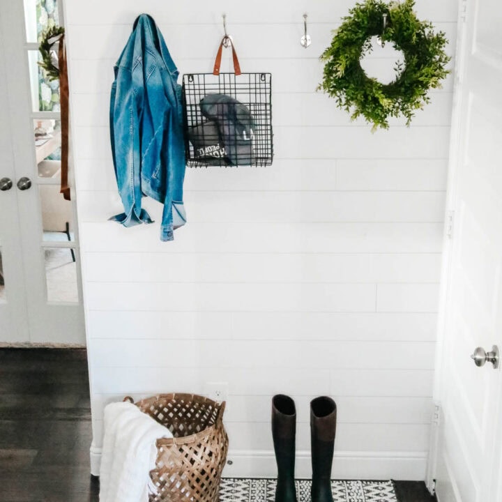 Image for Pop Of Green Against Soft Whites + Woven Basket