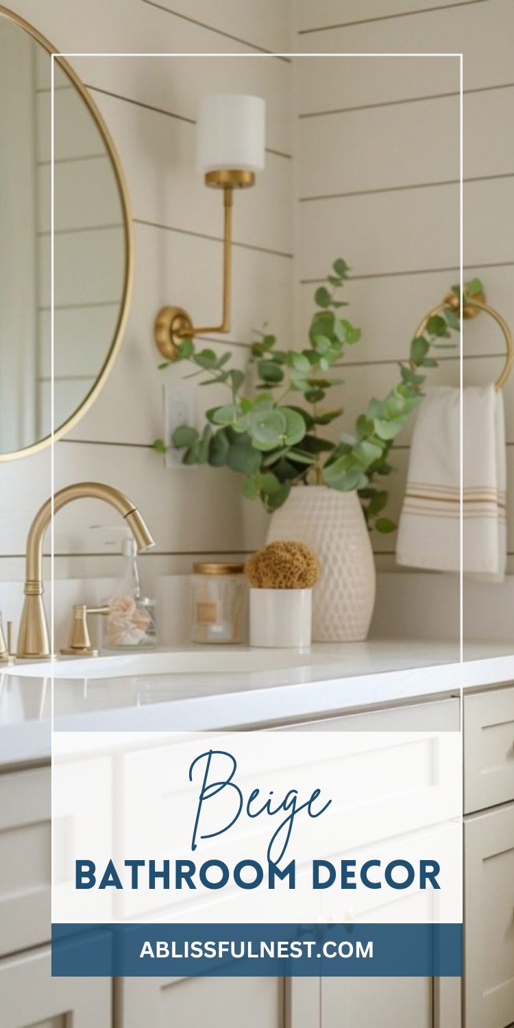 Beige Bathroom Decor | A Blissful Nest