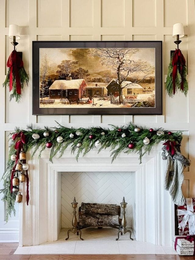 Gorgeous Traditional Christmas Mantel Ideas-Webstories- Cover