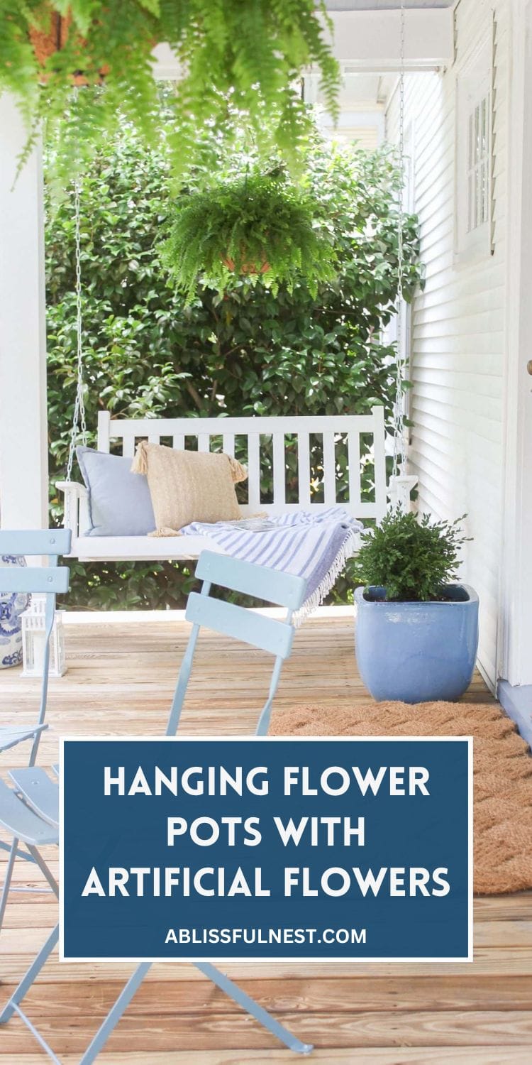 Hanging Flower Pots With Artificial Flowers - A Blissful Nest
