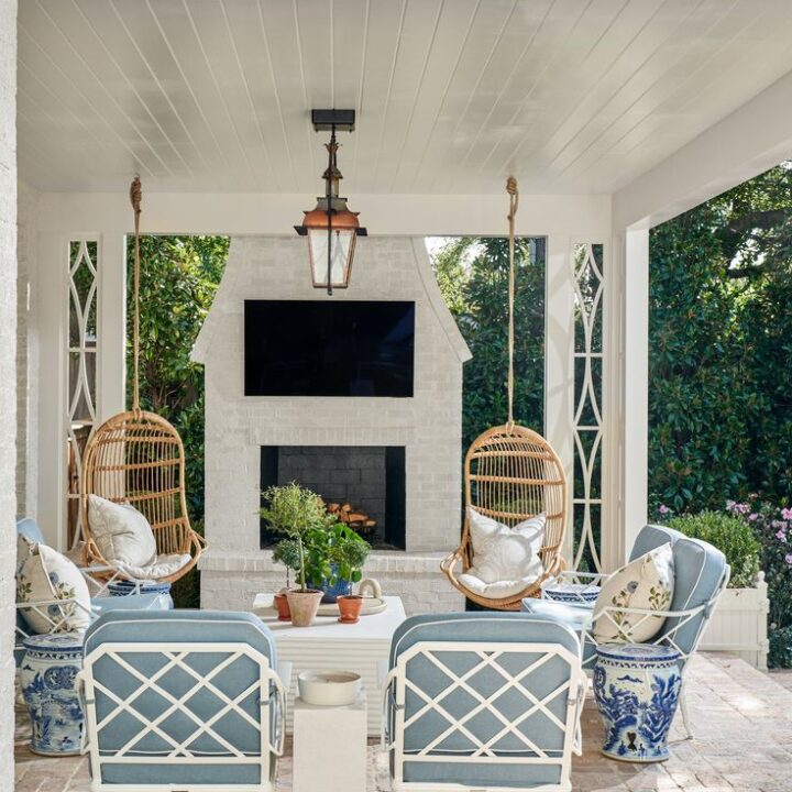 Image for Hanging Chairs By The Fireplace