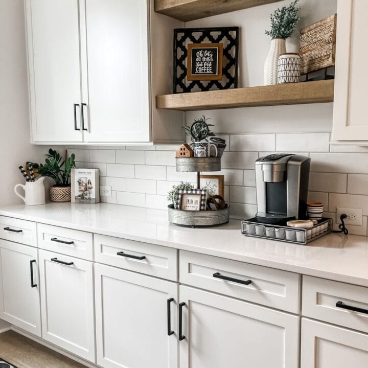 Image for Open-Shelving With Rustic Wood Accents