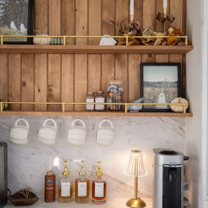 Image for Hanging Mugs From A Wooden Shelf