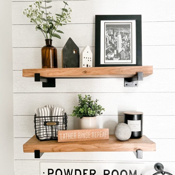 Image for Rich Wooden Tones & Sturdy Black Brackets 