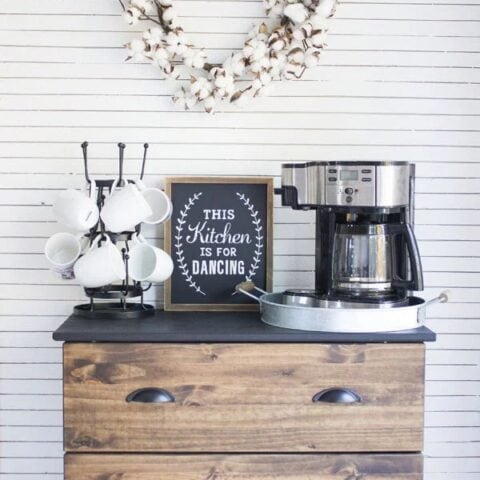 Image for Cotton Wreath Paired With A "The Kitchen is for Dancing" Sign