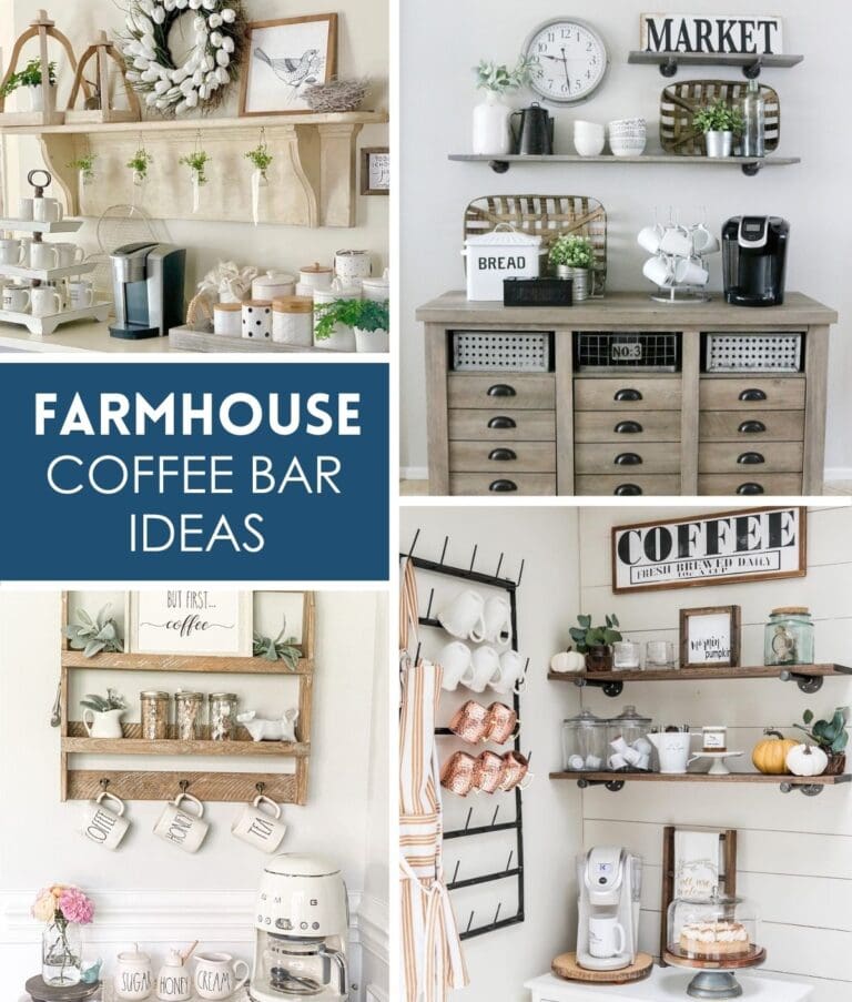 Farmhouse Coffee Bar Ideas | A Blissful Nest