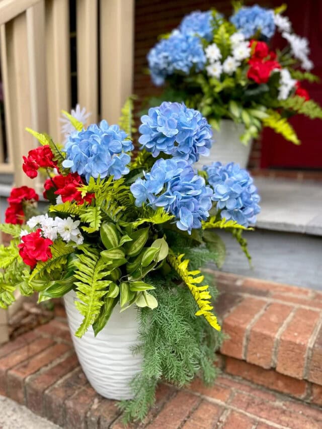 Red White And Blue Artificial Flowers | A Blissful Nest