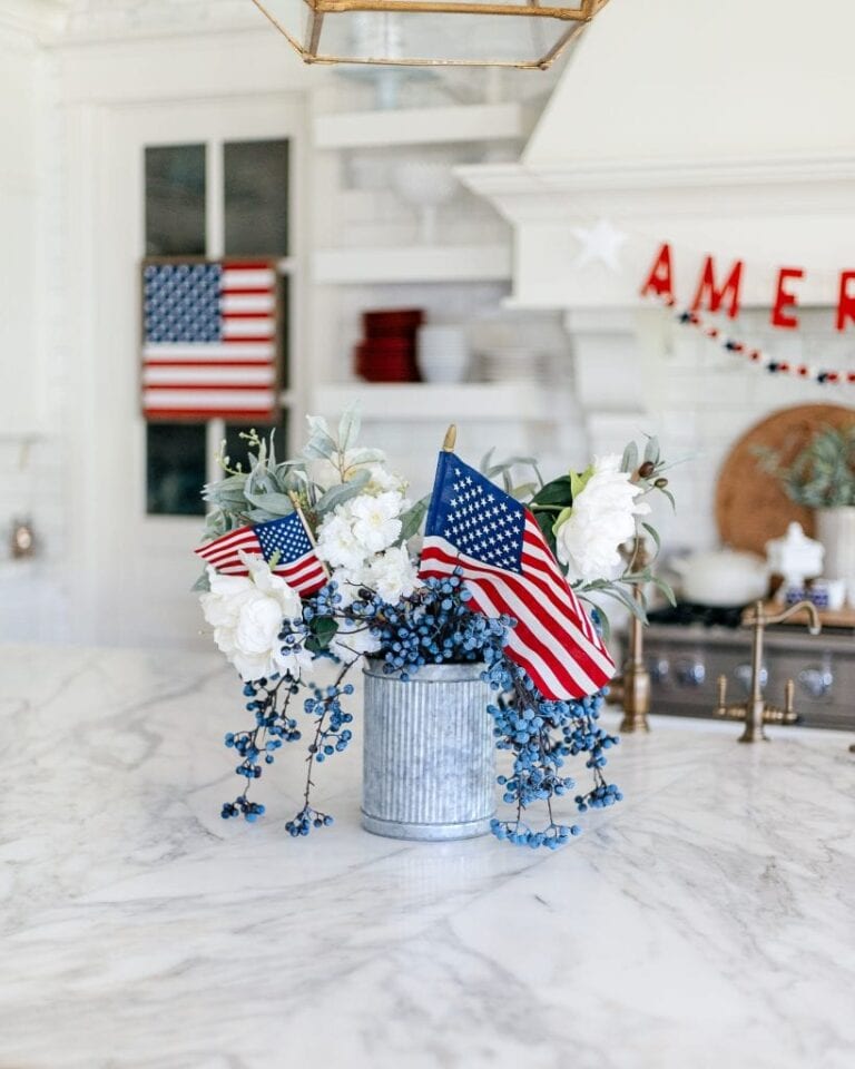 Red White And Blue Artificial Flowers | A Blissful Nest