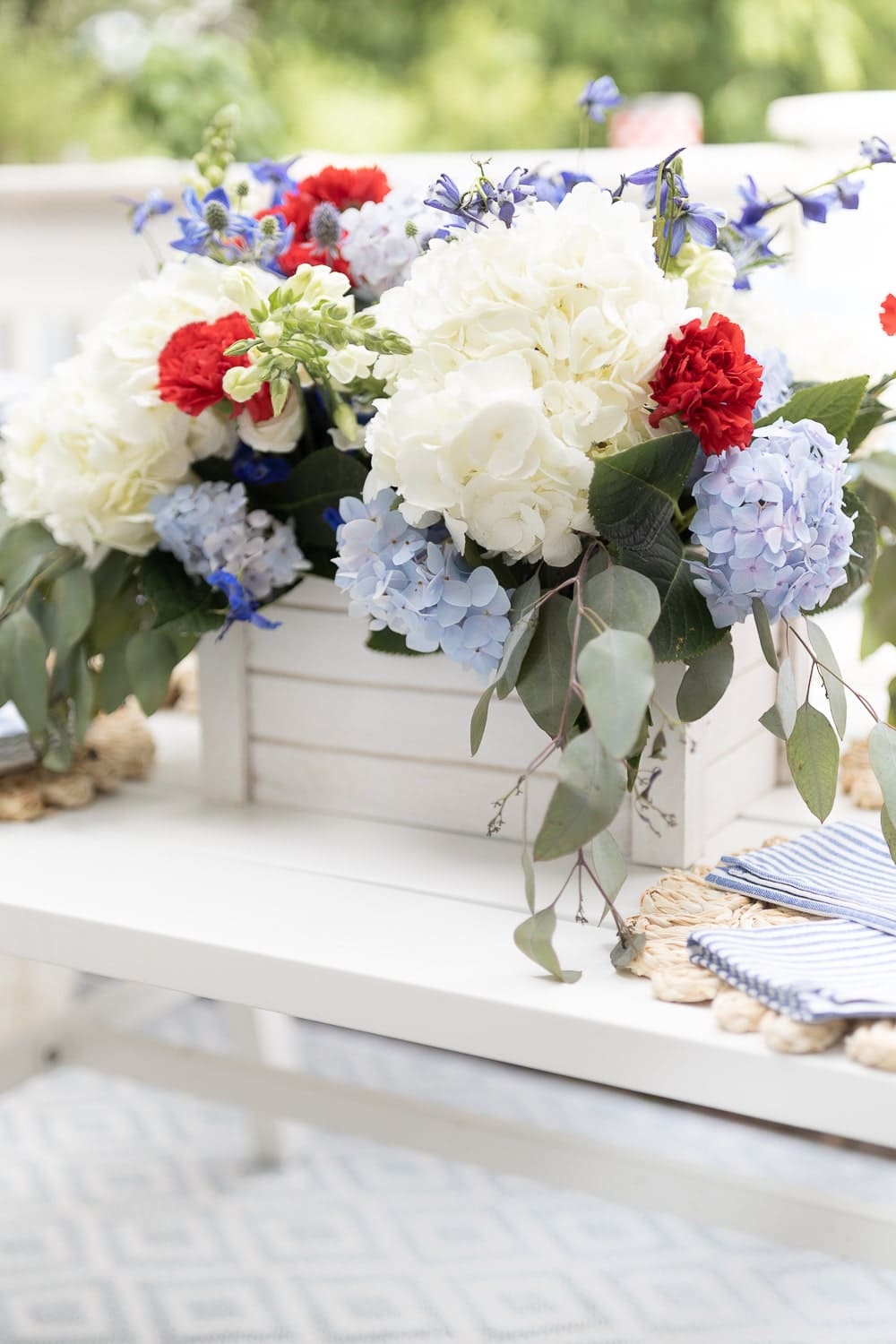 Red White And Blue Artificial Flowers