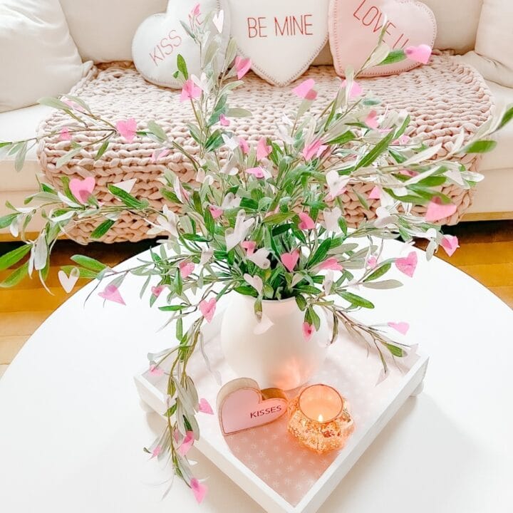 Image for Heart-Shaped Pillows & Pink Floral Centerpiece