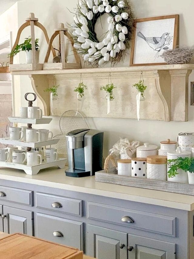Farmhouse Coffee Bar Ideas -Cover
