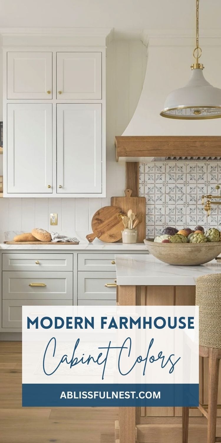 Modern Farmhouse Cabinet Colors | A Blissful Nest