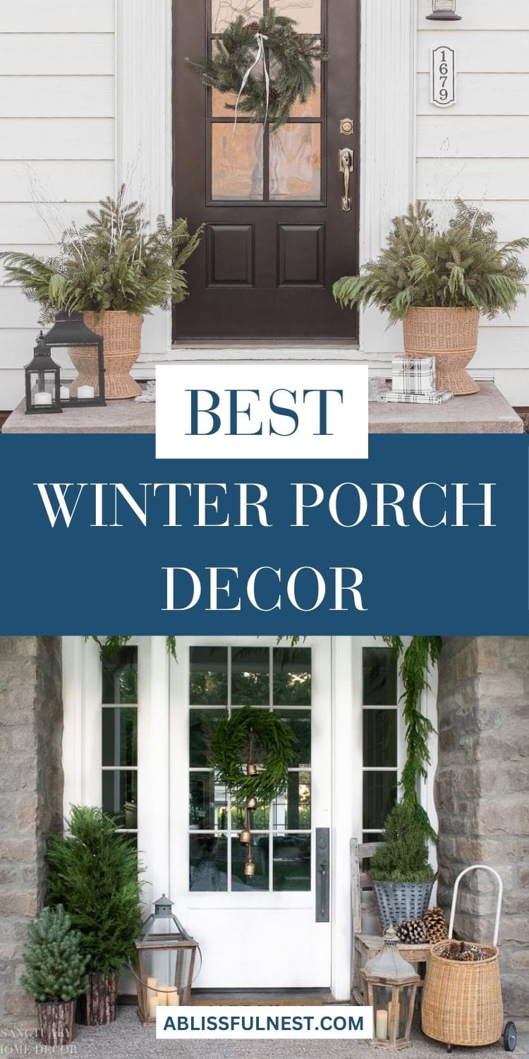 Winter Porch Decor | A Blissful Nest