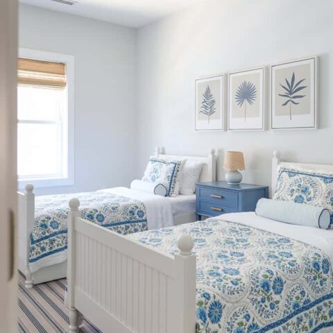 Image for Twin Beds With Ocean-Inspired Bedding