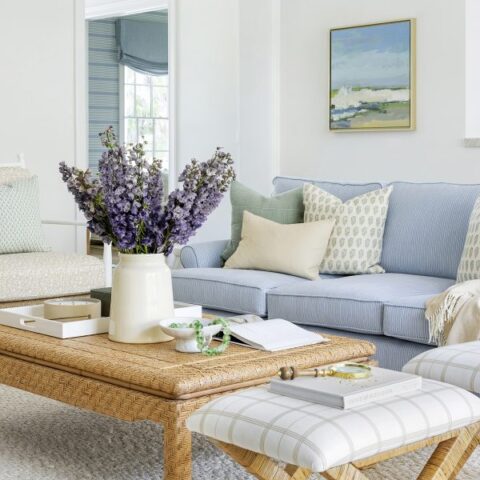 Image for Soft Blues, Warm Woven Furniture. & Splash Of Lavender