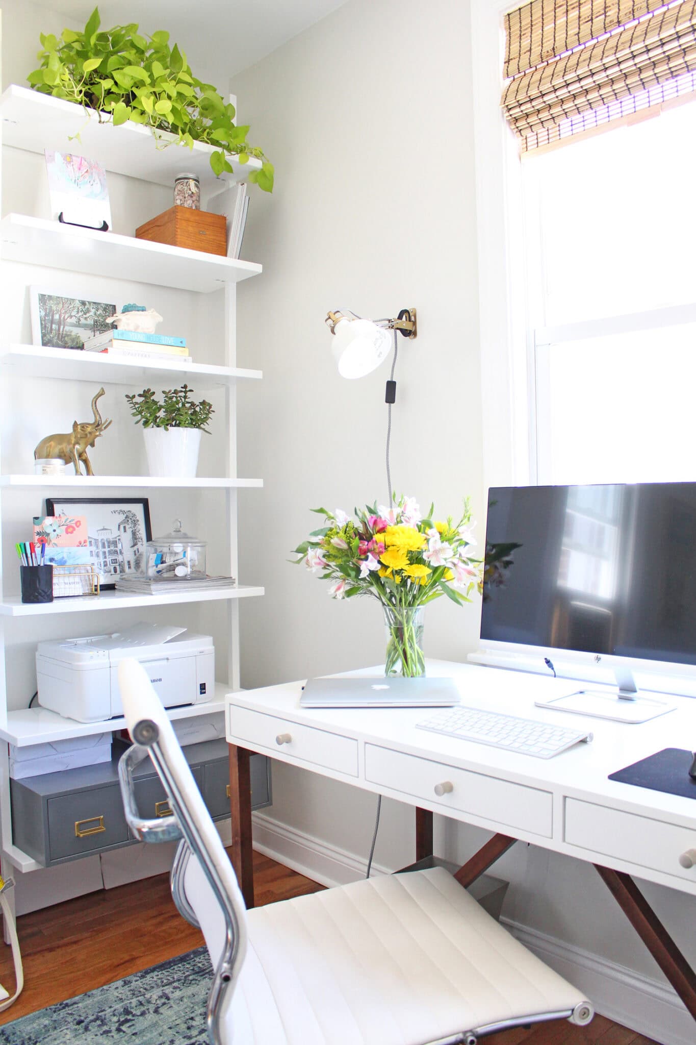How To Maximize Space In A Small Home Office | A Blissful Nest