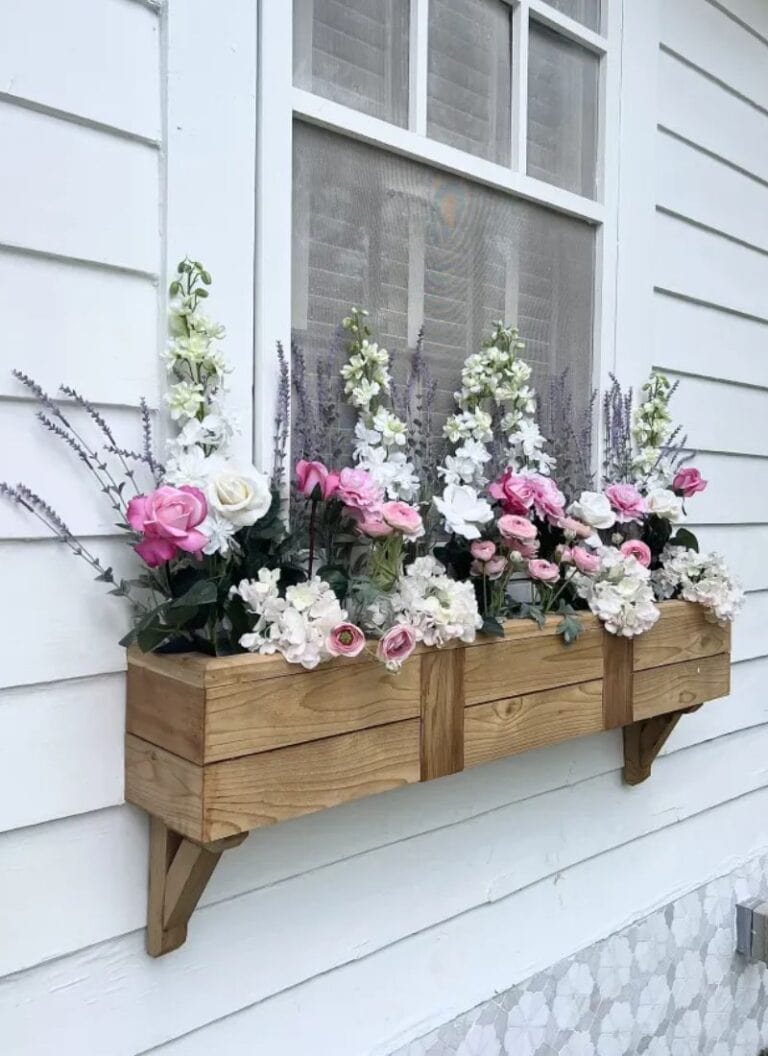 Window Box Ideas With Artificial Flowers | A Blissful Nest