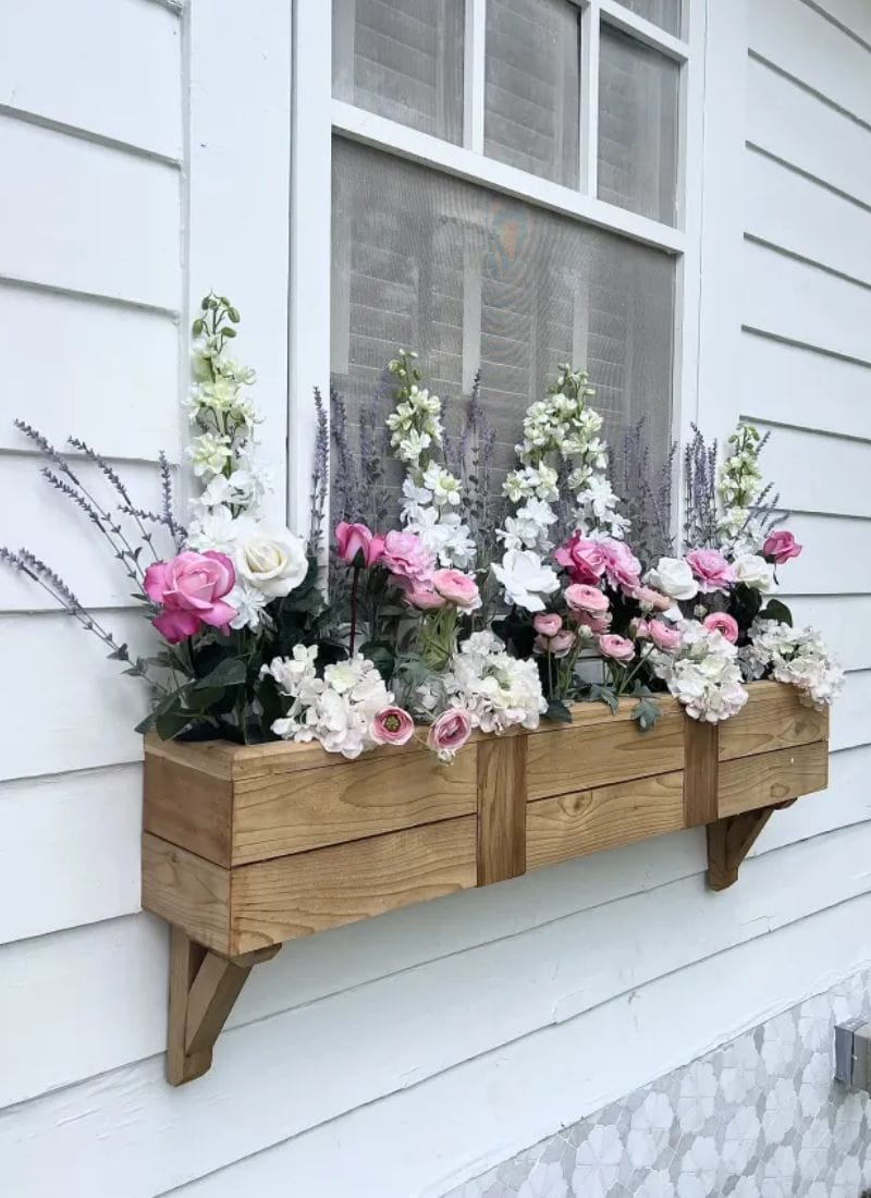 Window Box Ideas With Artificial Flowers | A Blissful Nest