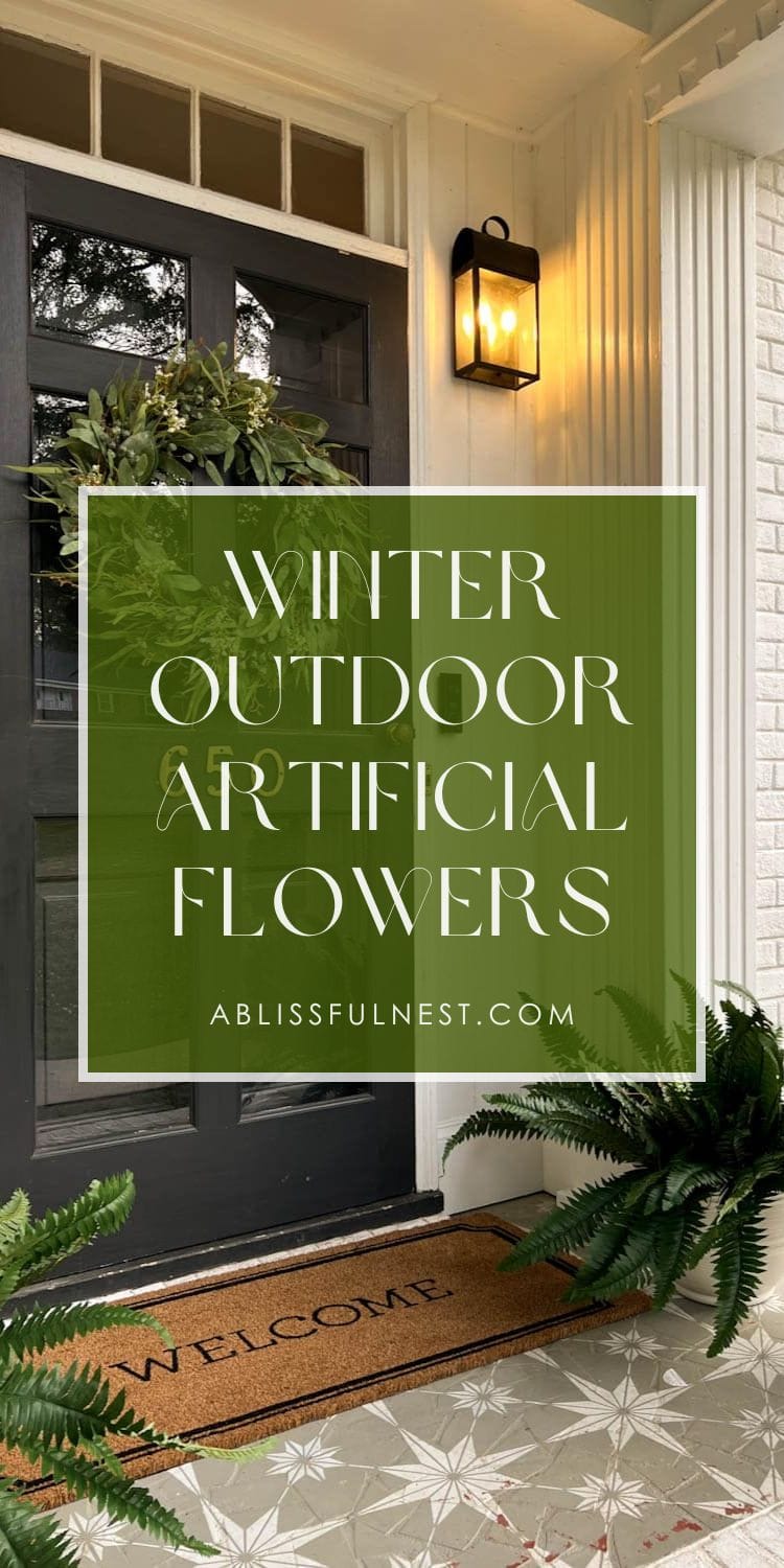 Winter Outdoor Artificial Flowers | A Blissful Nest
