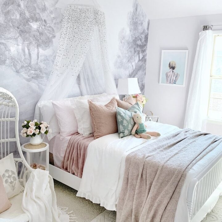Image for Soft Blush Tones + Sparkly Canopy Drapes