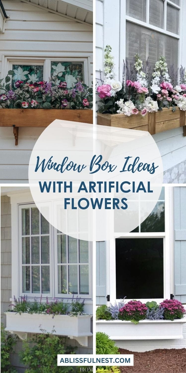 Window Box Ideas With Artificial Flowers | A Blissful Nest