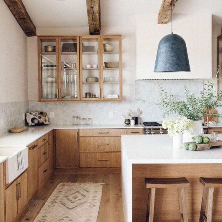 Image for Rustic Wood Beams & Natural Wood Cabinets