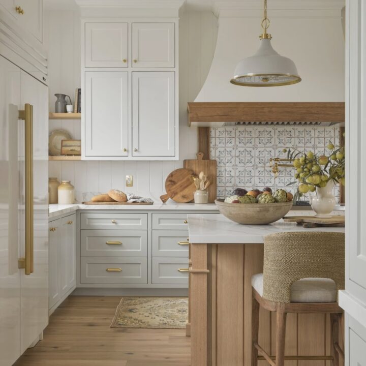 Image for Soft Gray Cabinets + Light Wood Details